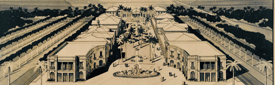 Royal Poinciana Plaza, site rendering circa 1957 