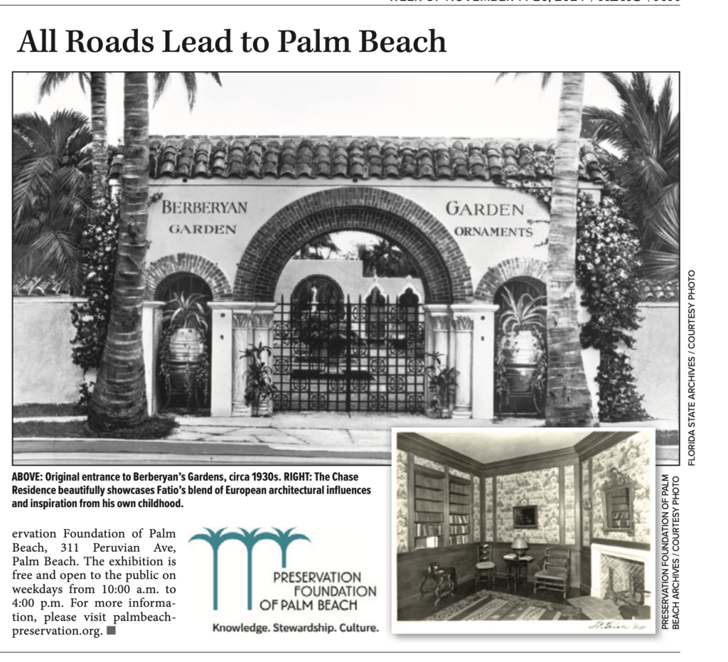 Mia Martin's Palm Beach Historic Preservation Preservation Foundation of Palm Beach Announces New Exhibition for 2024